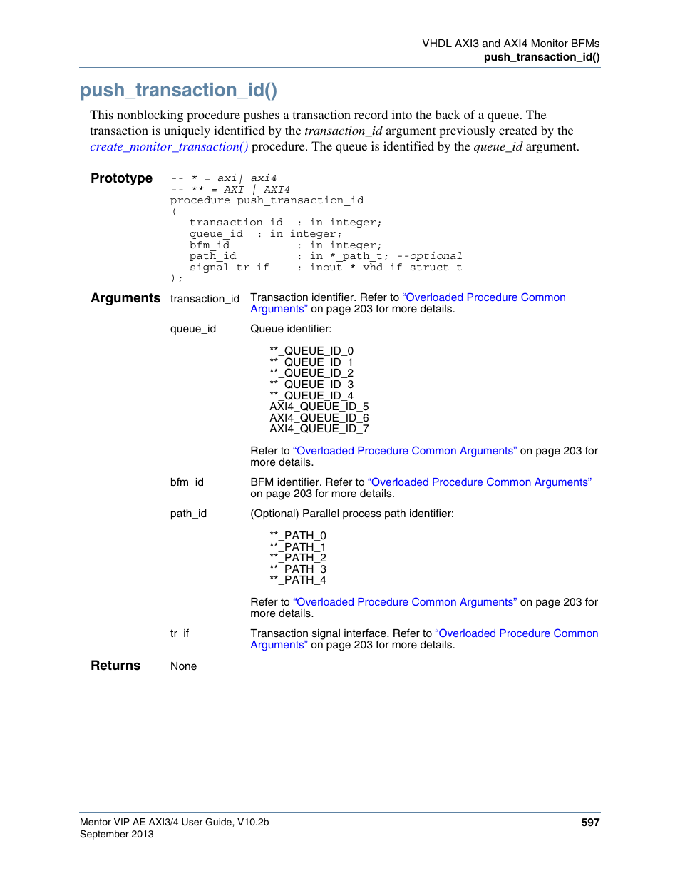 Push_transaction_id() | Altera Mentor Verification IP Altera Edition AMBA AXI3/4TM User Manual | Page 617 / 783