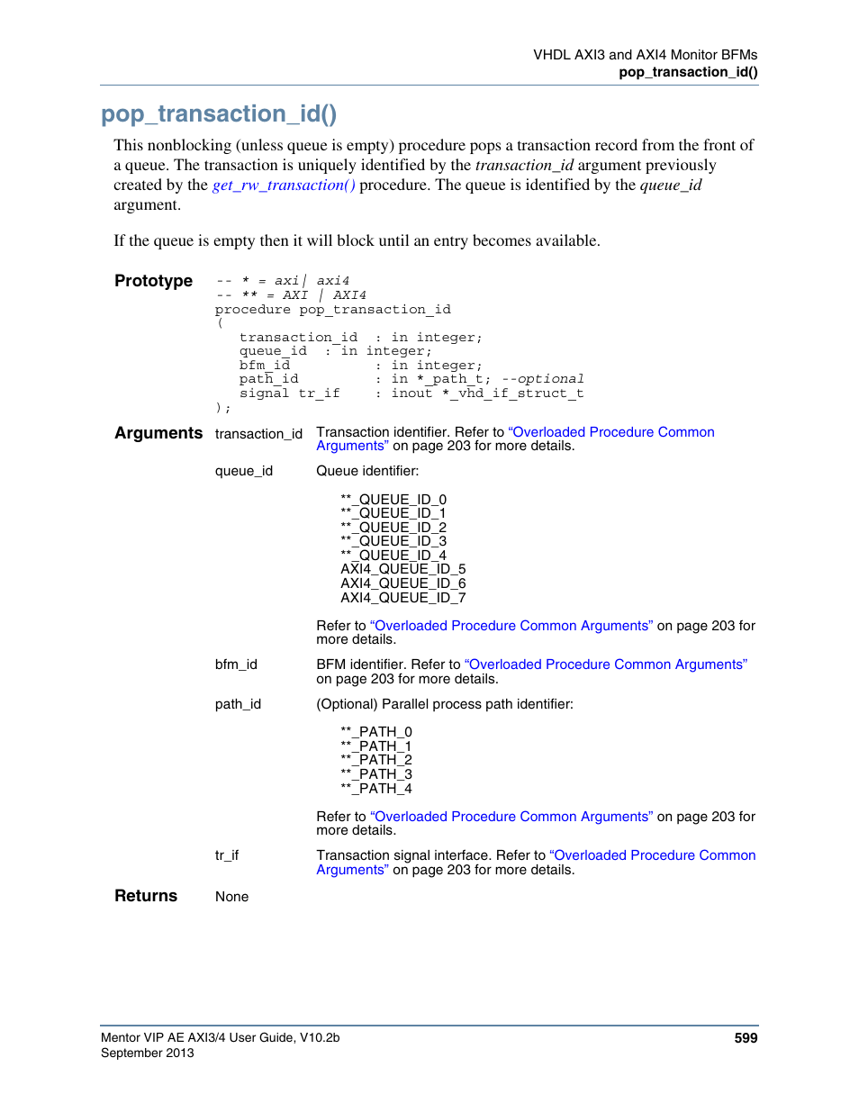 Pop_transaction_id() | Altera Mentor Verification IP Altera Edition AMBA AXI3/4TM User Manual | Page 619 / 783