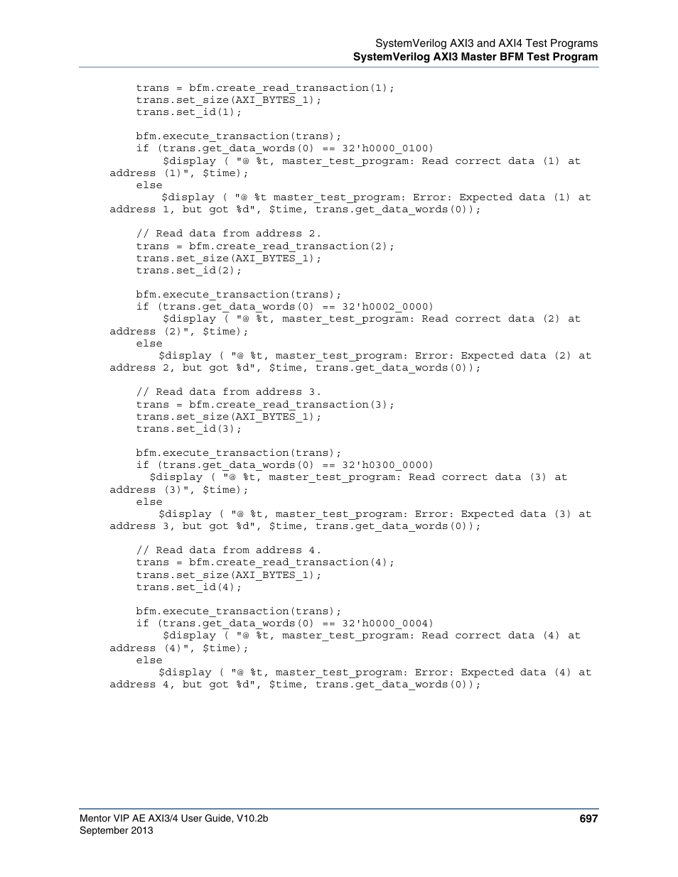 Altera Mentor Verification IP Altera Edition AMBA AXI3/4TM User Manual | Page 717 / 783
