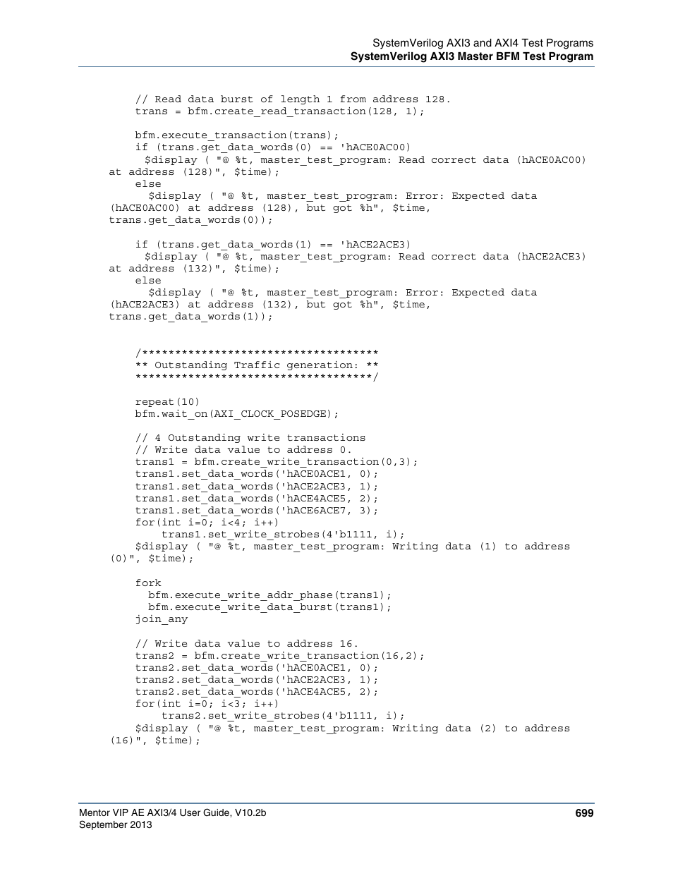 Altera Mentor Verification IP Altera Edition AMBA AXI3/4TM User Manual | Page 719 / 783
