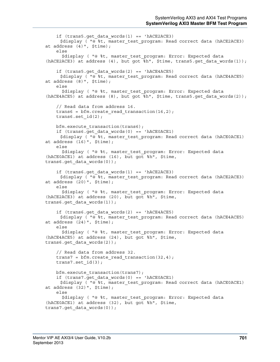 Altera Mentor Verification IP Altera Edition AMBA AXI3/4TM User Manual | Page 721 / 783