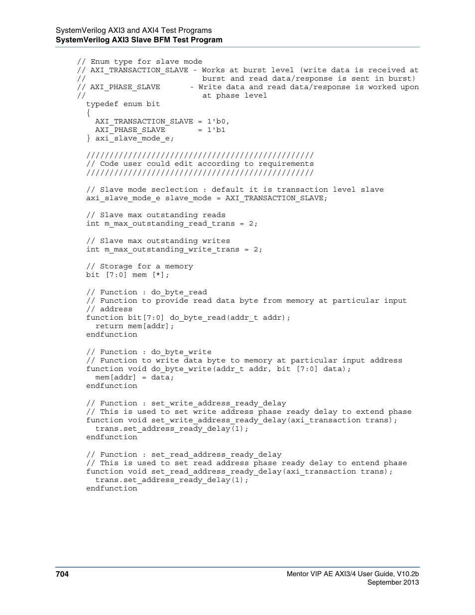 Altera Mentor Verification IP Altera Edition AMBA AXI3/4TM User Manual | Page 724 / 783