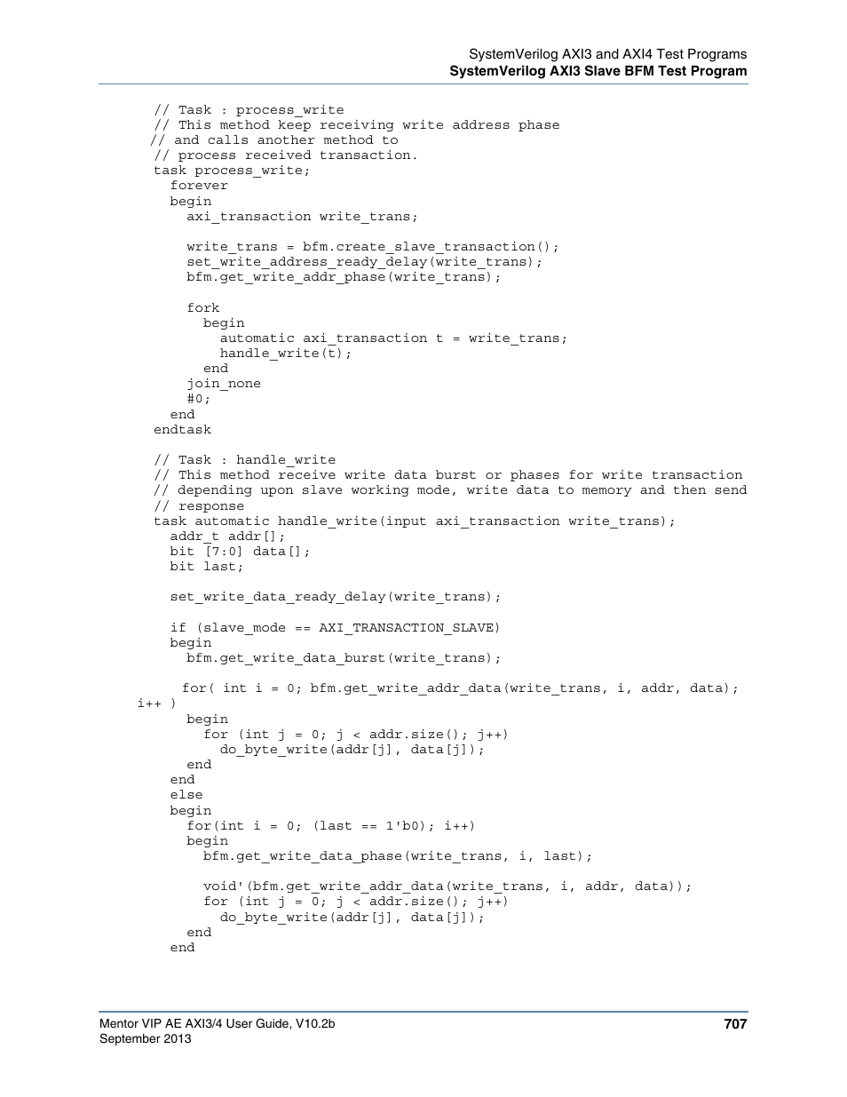 Altera Mentor Verification IP Altera Edition AMBA AXI3/4TM User Manual | Page 727 / 783