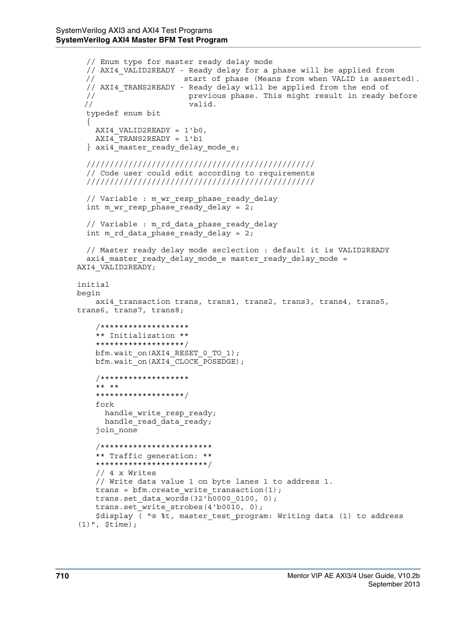 Altera Mentor Verification IP Altera Edition AMBA AXI3/4TM User Manual | Page 730 / 783