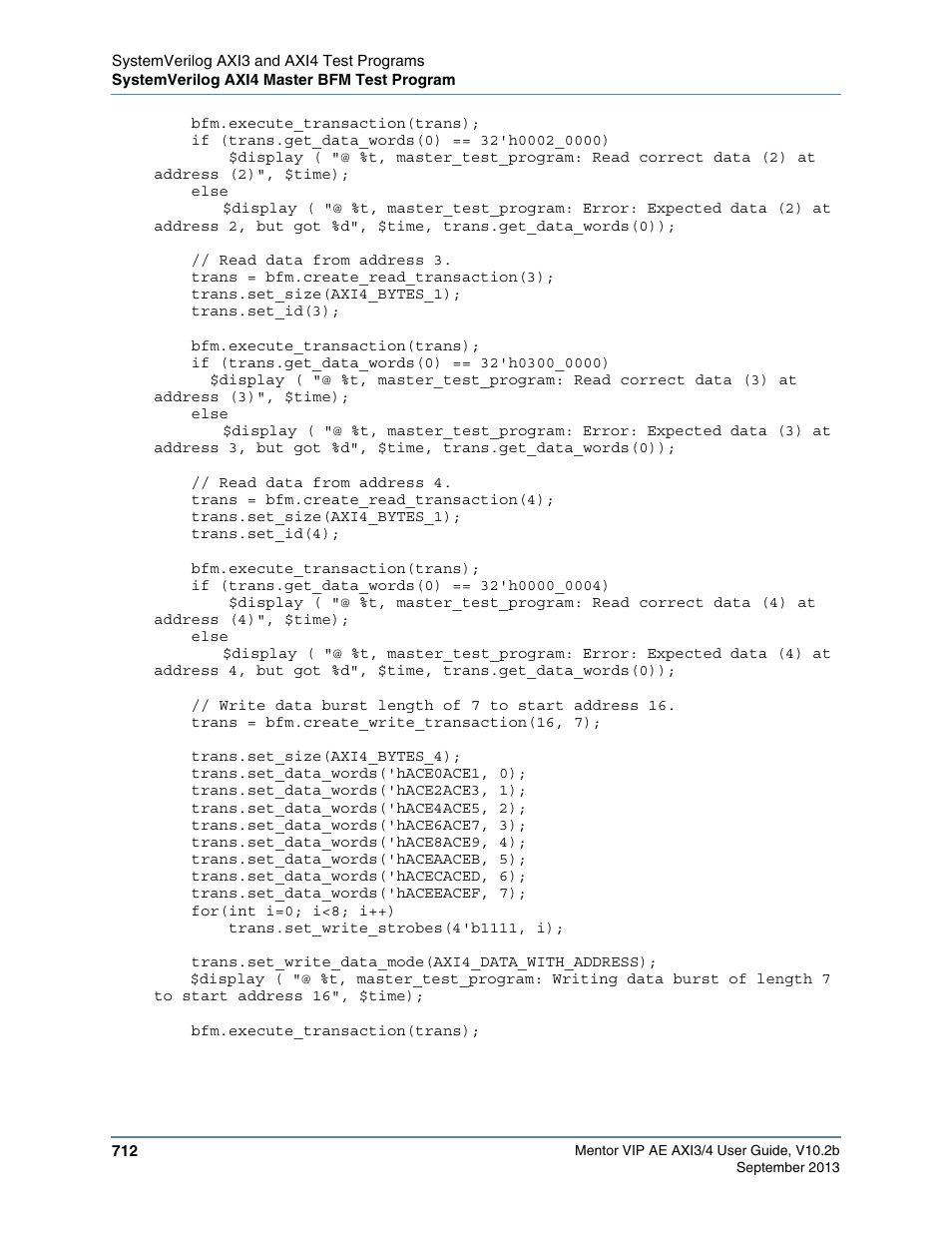 Altera Mentor Verification IP Altera Edition AMBA AXI3/4TM User Manual | Page 732 / 783
