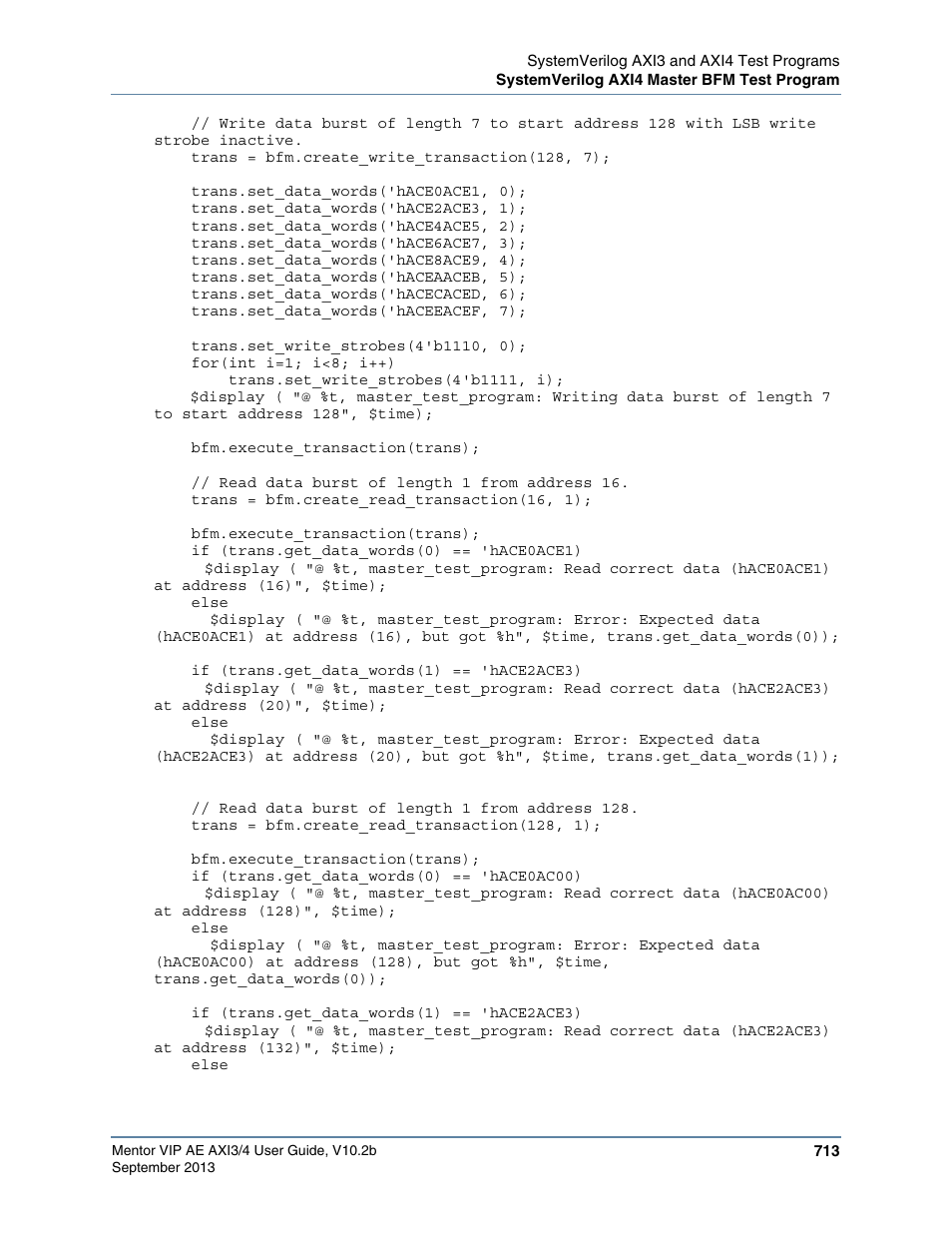 Altera Mentor Verification IP Altera Edition AMBA AXI3/4TM User Manual | Page 733 / 783