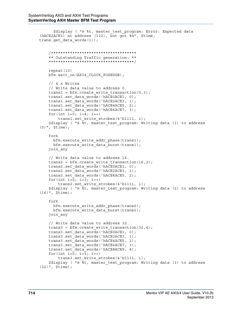 Altera Mentor Verification IP Altera Edition AMBA AXI3/4TM User Manual | Page 734 / 783