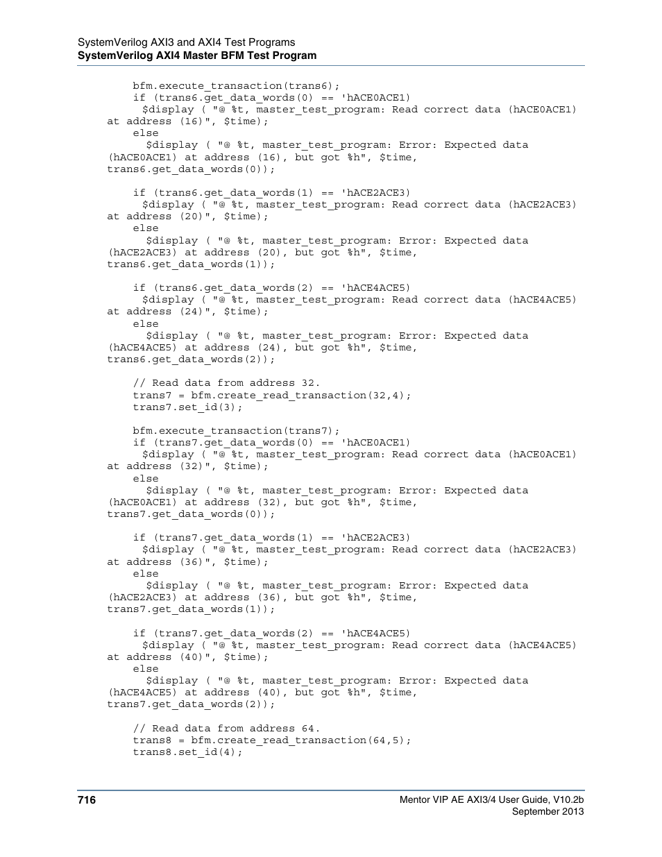 Altera Mentor Verification IP Altera Edition AMBA AXI3/4TM User Manual | Page 736 / 783