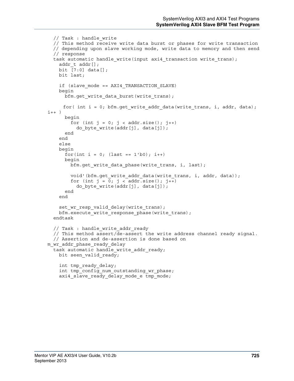 Altera Mentor Verification IP Altera Edition AMBA AXI3/4TM User Manual | Page 745 / 783