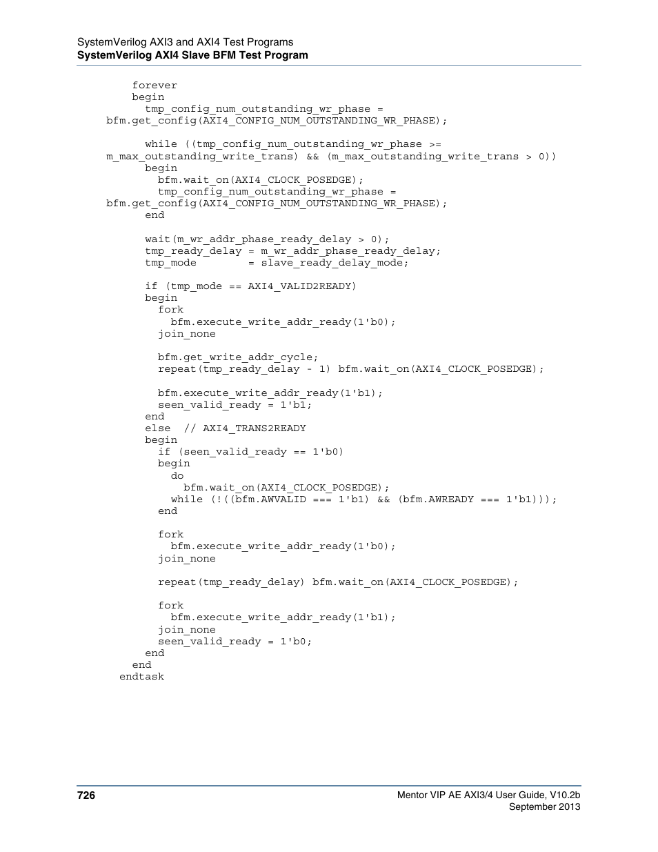 Altera Mentor Verification IP Altera Edition AMBA AXI3/4TM User Manual | Page 746 / 783
