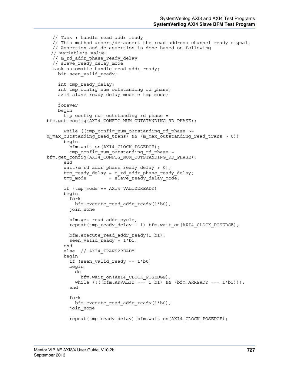 Altera Mentor Verification IP Altera Edition AMBA AXI3/4TM User Manual | Page 747 / 783