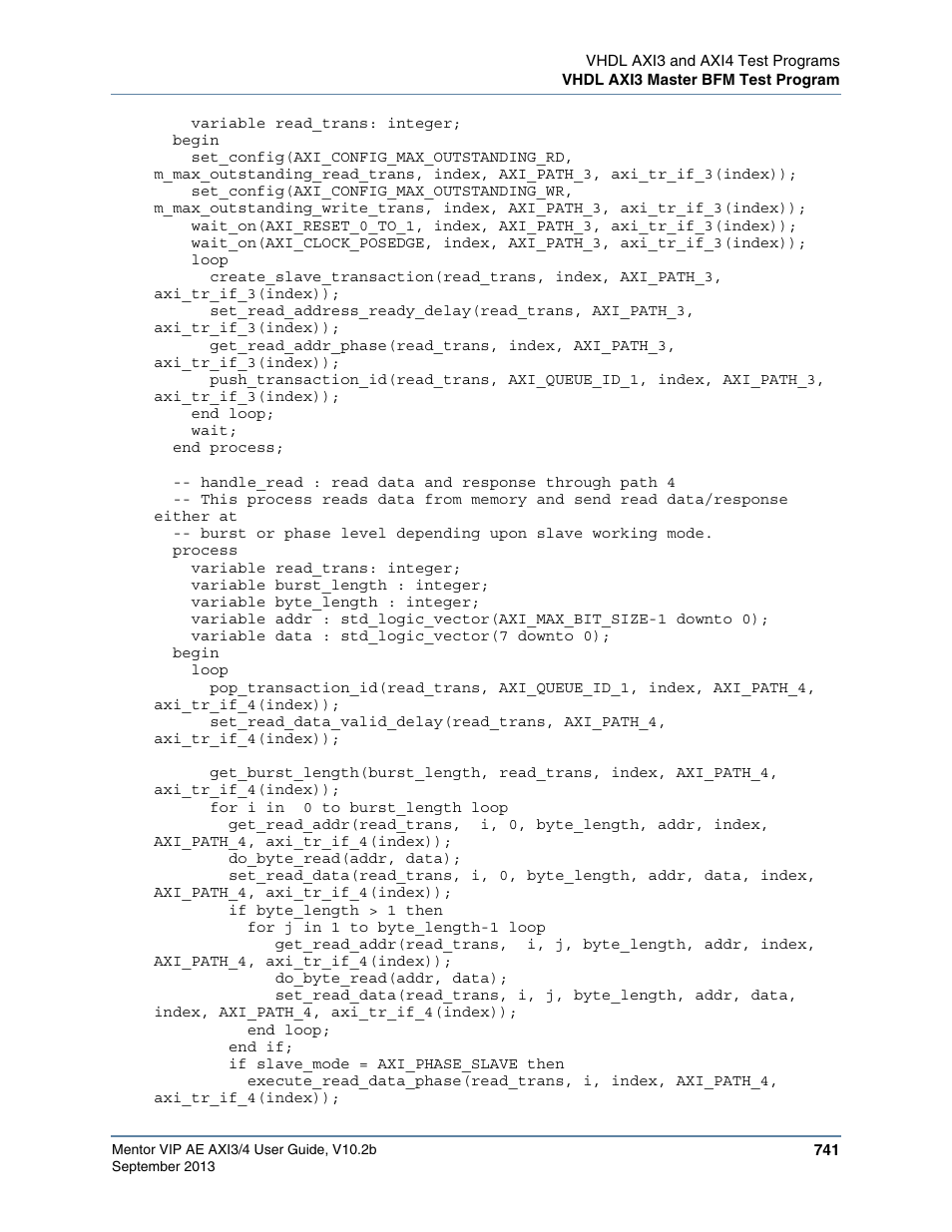 Altera Mentor Verification IP Altera Edition AMBA AXI3/4TM User Manual | Page 761 / 783