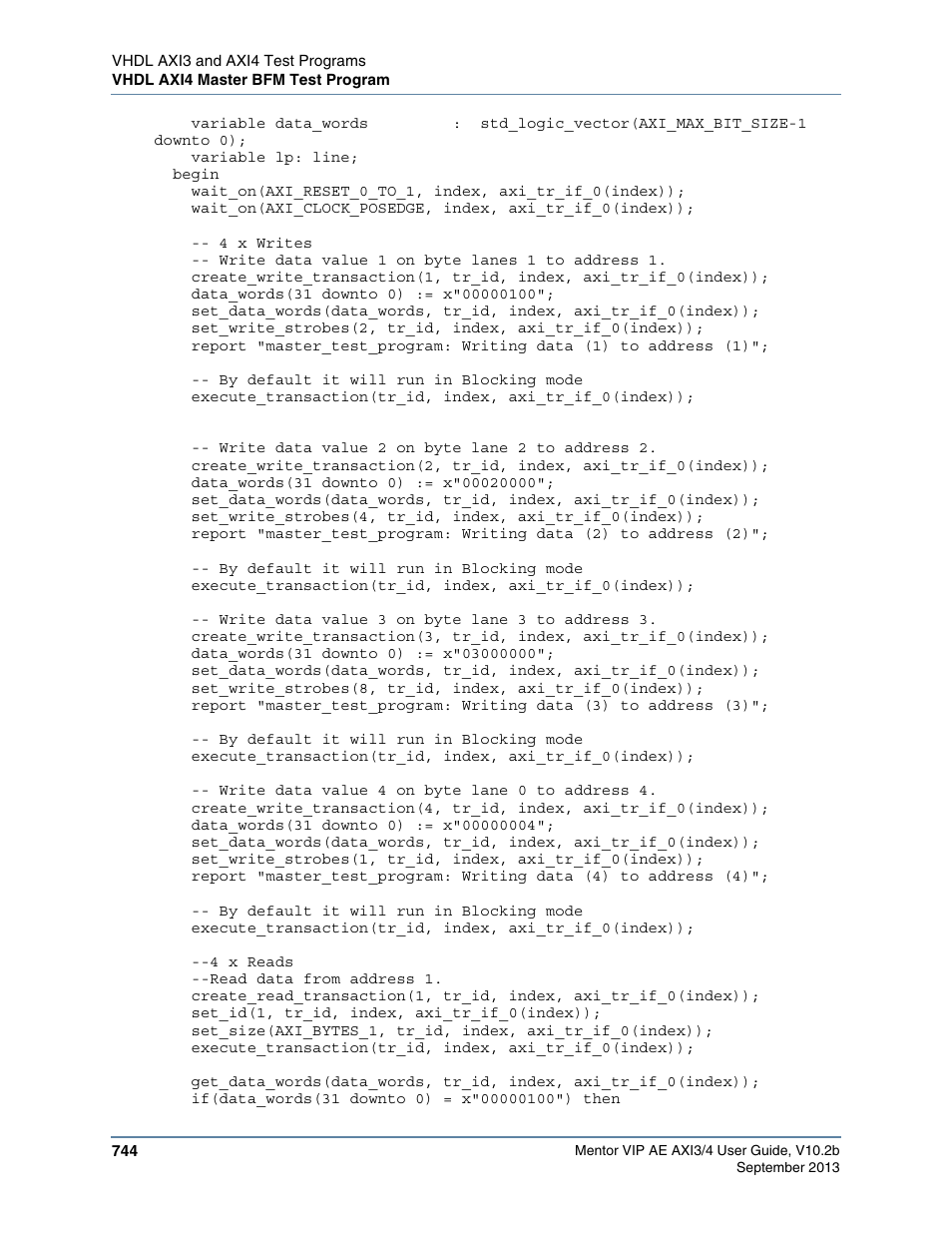 Altera Mentor Verification IP Altera Edition AMBA AXI3/4TM User Manual | Page 764 / 783