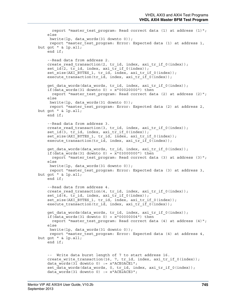 Altera Mentor Verification IP Altera Edition AMBA AXI3/4TM User Manual | Page 765 / 783