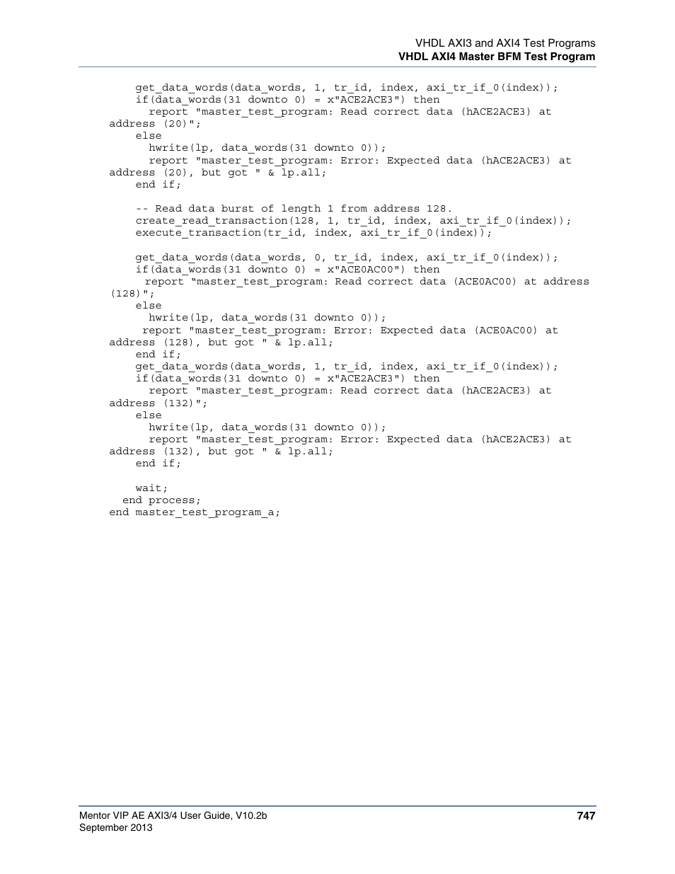 Altera Mentor Verification IP Altera Edition AMBA AXI3/4TM User Manual | Page 767 / 783
