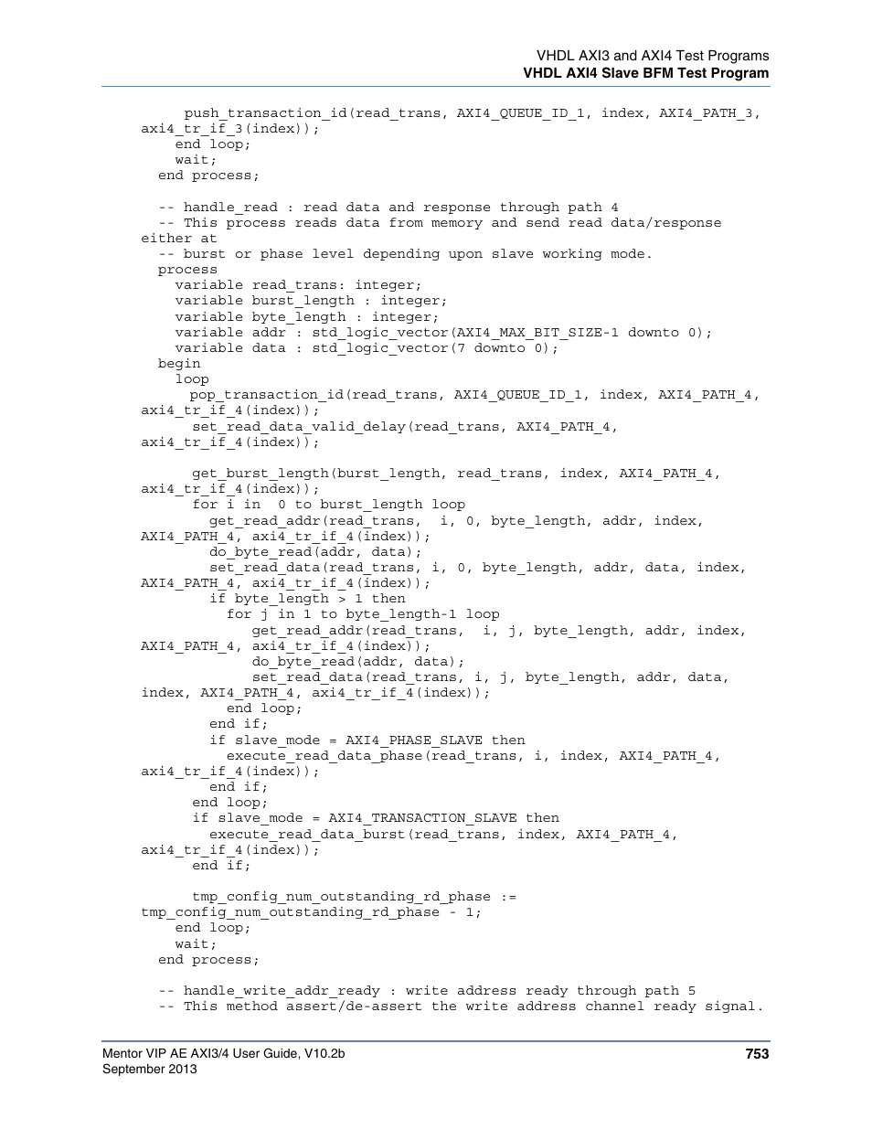 Altera Mentor Verification IP Altera Edition AMBA AXI3/4TM User Manual | Page 773 / 783