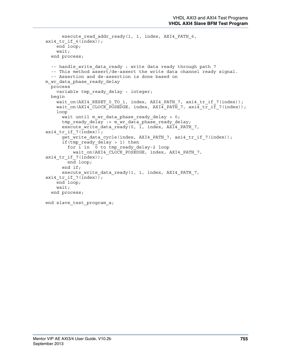 Altera Mentor Verification IP Altera Edition AMBA AXI3/4TM User Manual | Page 775 / 783
