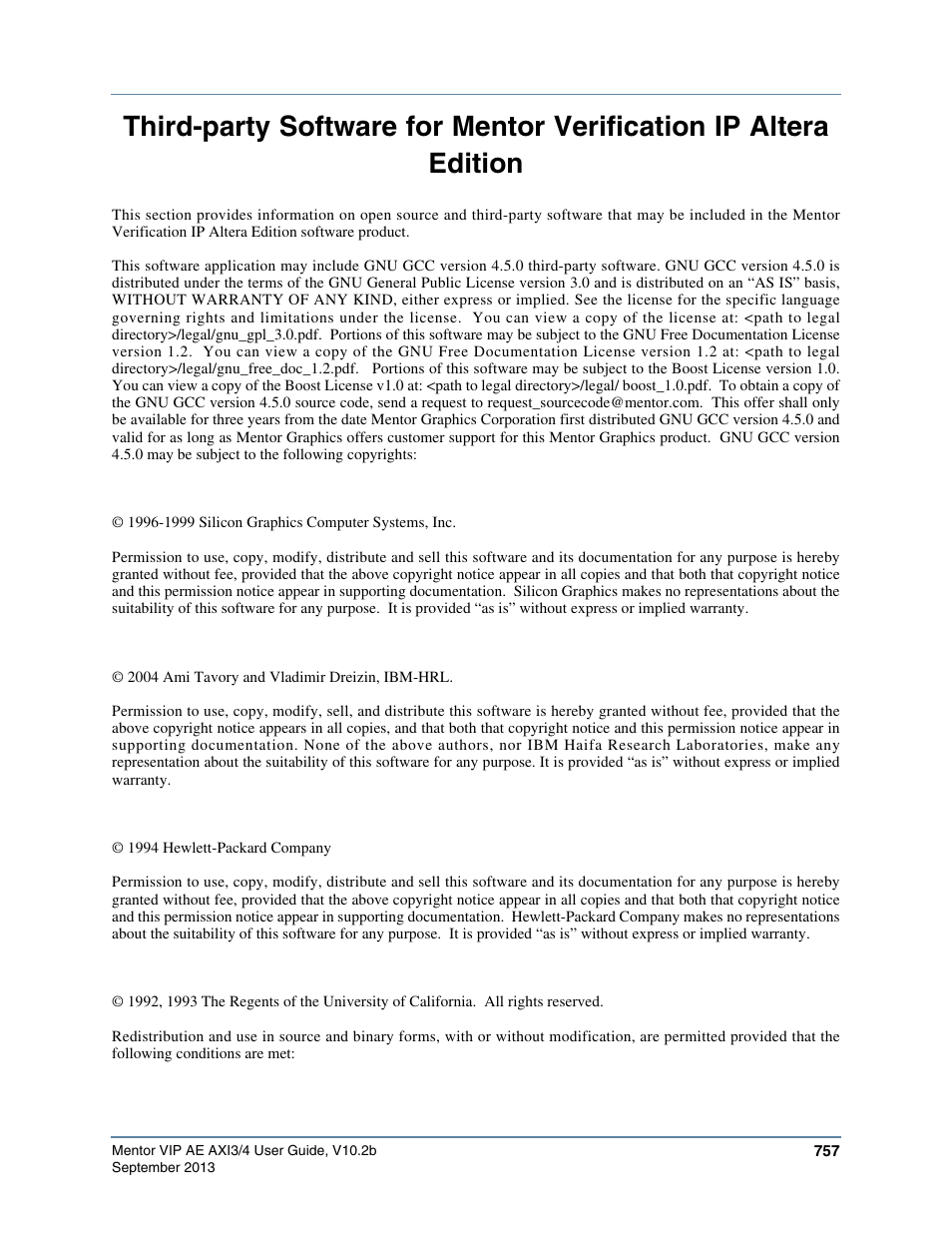 Altera Mentor Verification IP Altera Edition AMBA AXI3/4TM User Manual | Page 777 / 783