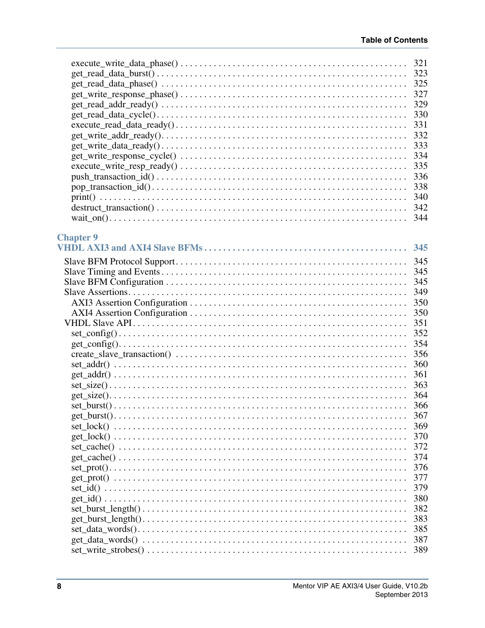 Altera Mentor Verification IP Altera Edition AMBA AXI3/4TM User Manual | Page 8 / 783