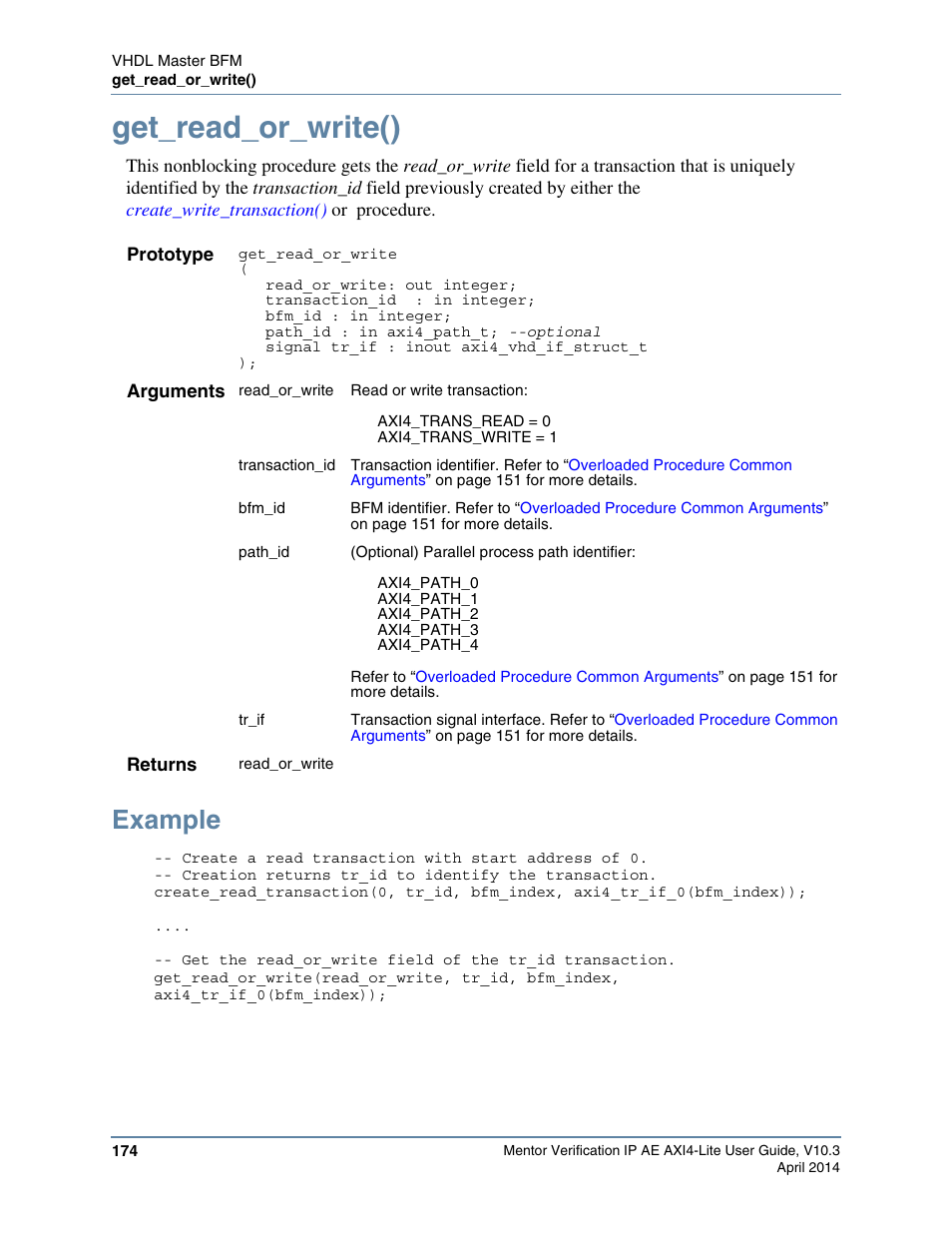 Get_read_or_write(), Example | Altera Mentor Verification IP Altera Edition AMBA AXI4-Lite User Manual | Page 174 / 413