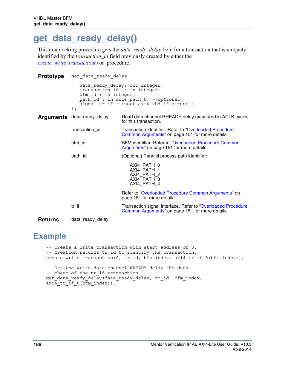 Get_data_ready_delay(), Example | Altera Mentor Verification IP Altera Edition AMBA AXI4-Lite User Manual | Page 186 / 413