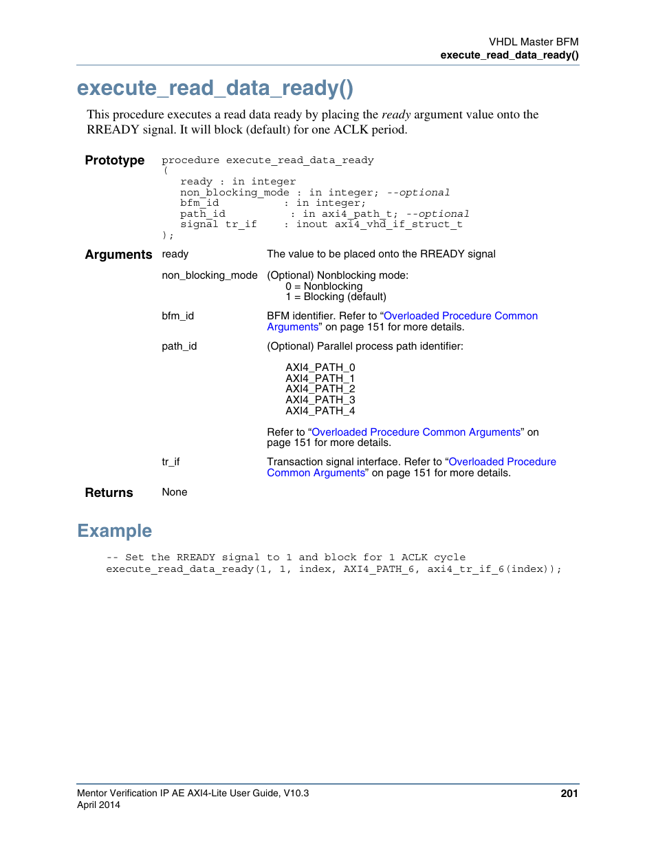 Execute_read_data_ready(), Example | Altera Mentor Verification IP Altera Edition AMBA AXI4-Lite User Manual | Page 201 / 413