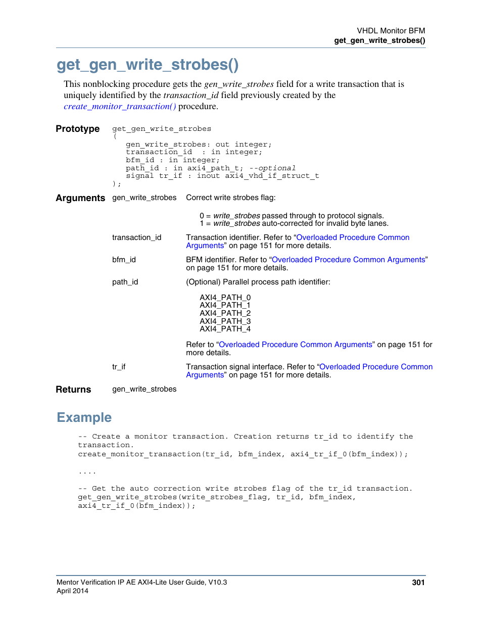 Get_gen_write_strobes(), Example | Altera Mentor Verification IP Altera Edition AMBA AXI4-Lite User Manual | Page 301 / 413