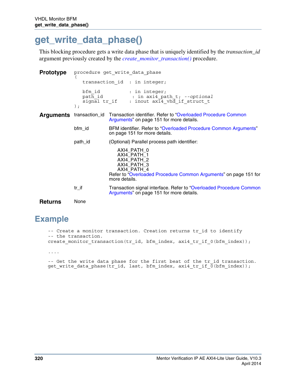 Get_write_data_phase(), Example | Altera Mentor Verification IP Altera Edition AMBA AXI4-Lite User Manual | Page 320 / 413