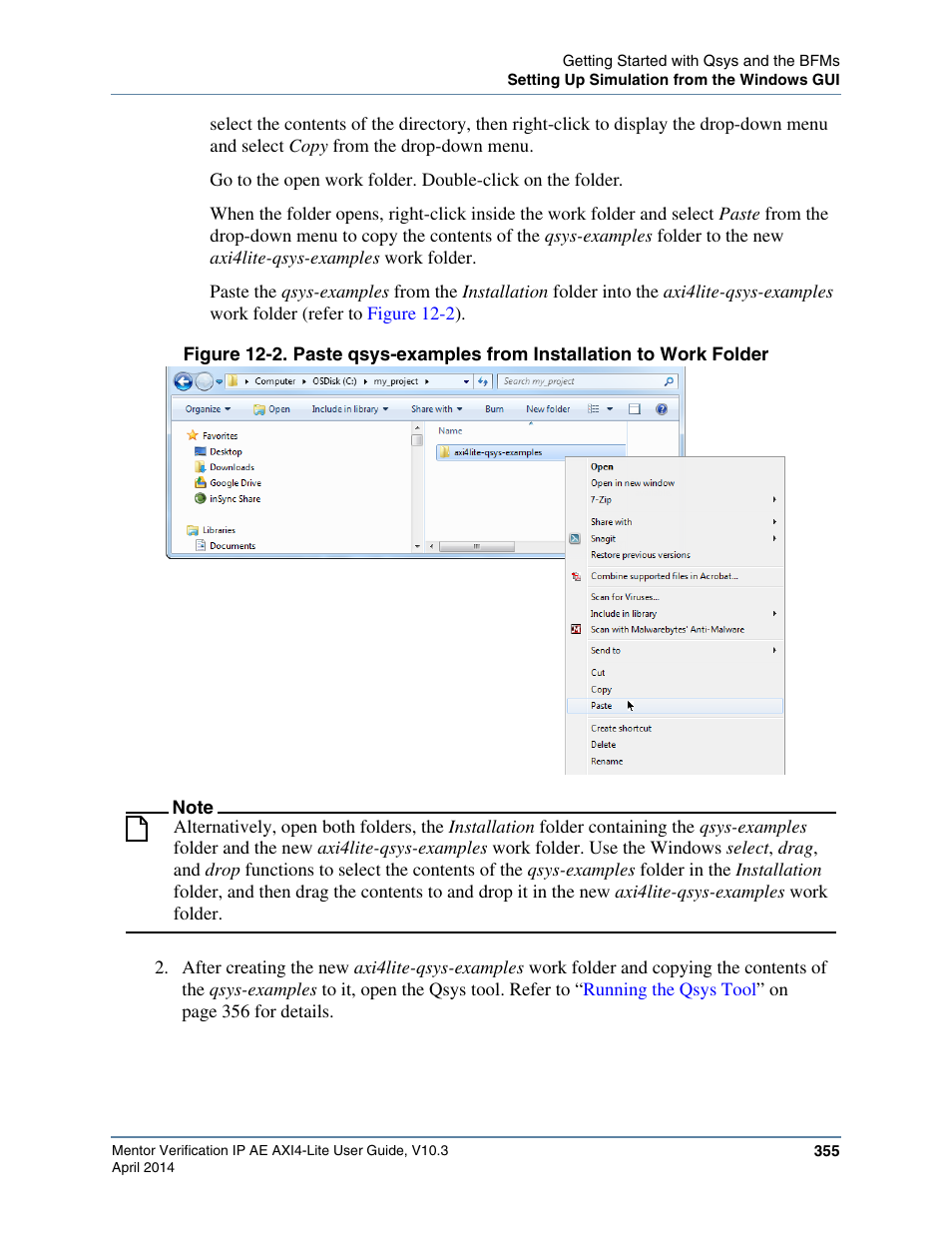 Below | Altera Mentor Verification IP Altera Edition AMBA AXI4-Lite User Manual | Page 355 / 413