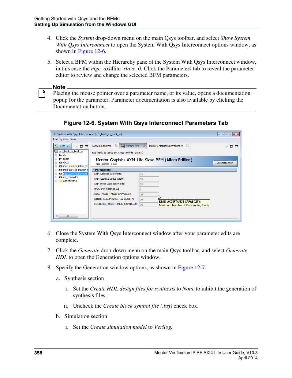 Altera Mentor Verification IP Altera Edition AMBA AXI4-Lite User Manual | Page 358 / 413