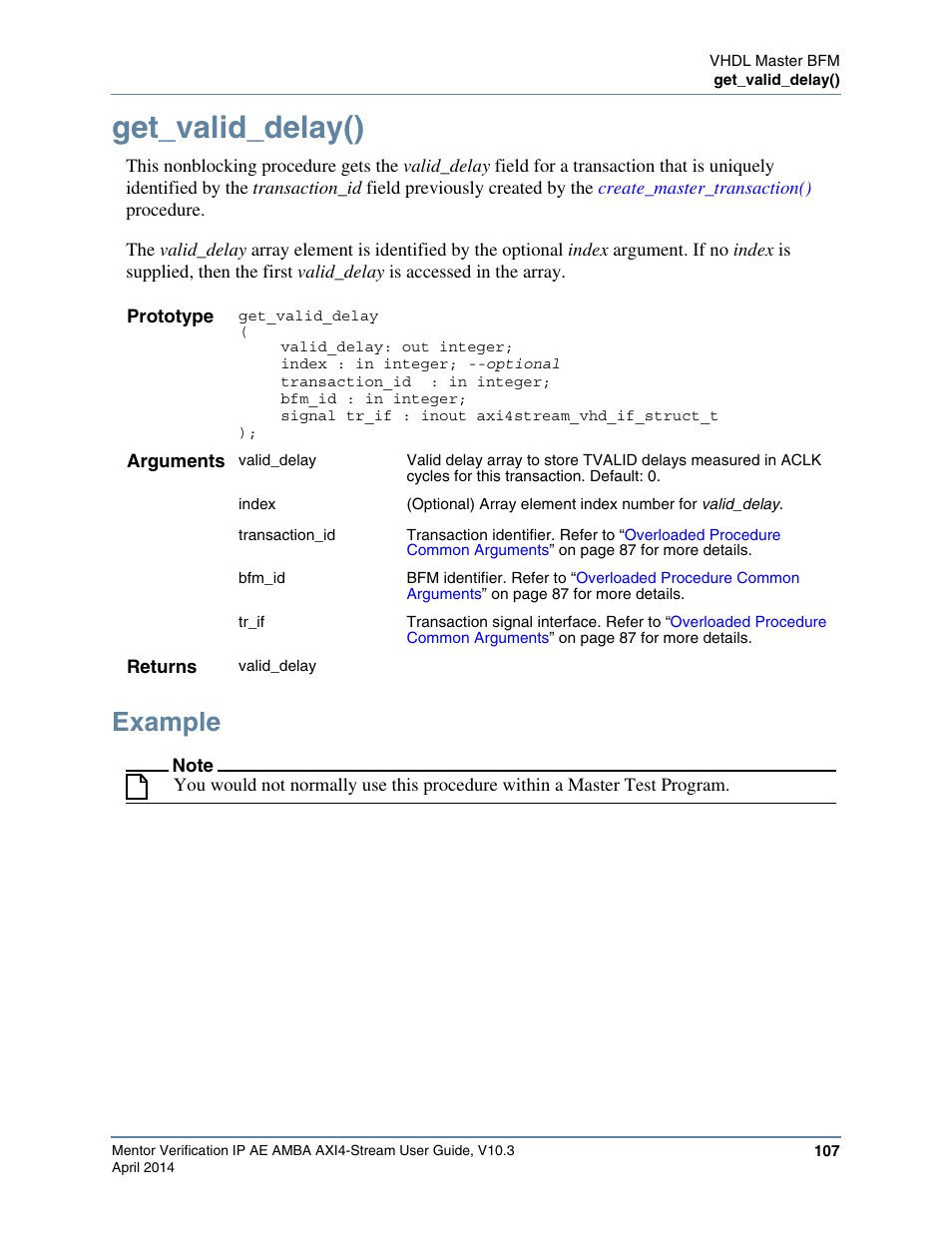 Get_valid_delay(), Example | Altera Mentor Verification IP Altera Edition AMBA AXI4-Stream User Manual | Page 107 / 231