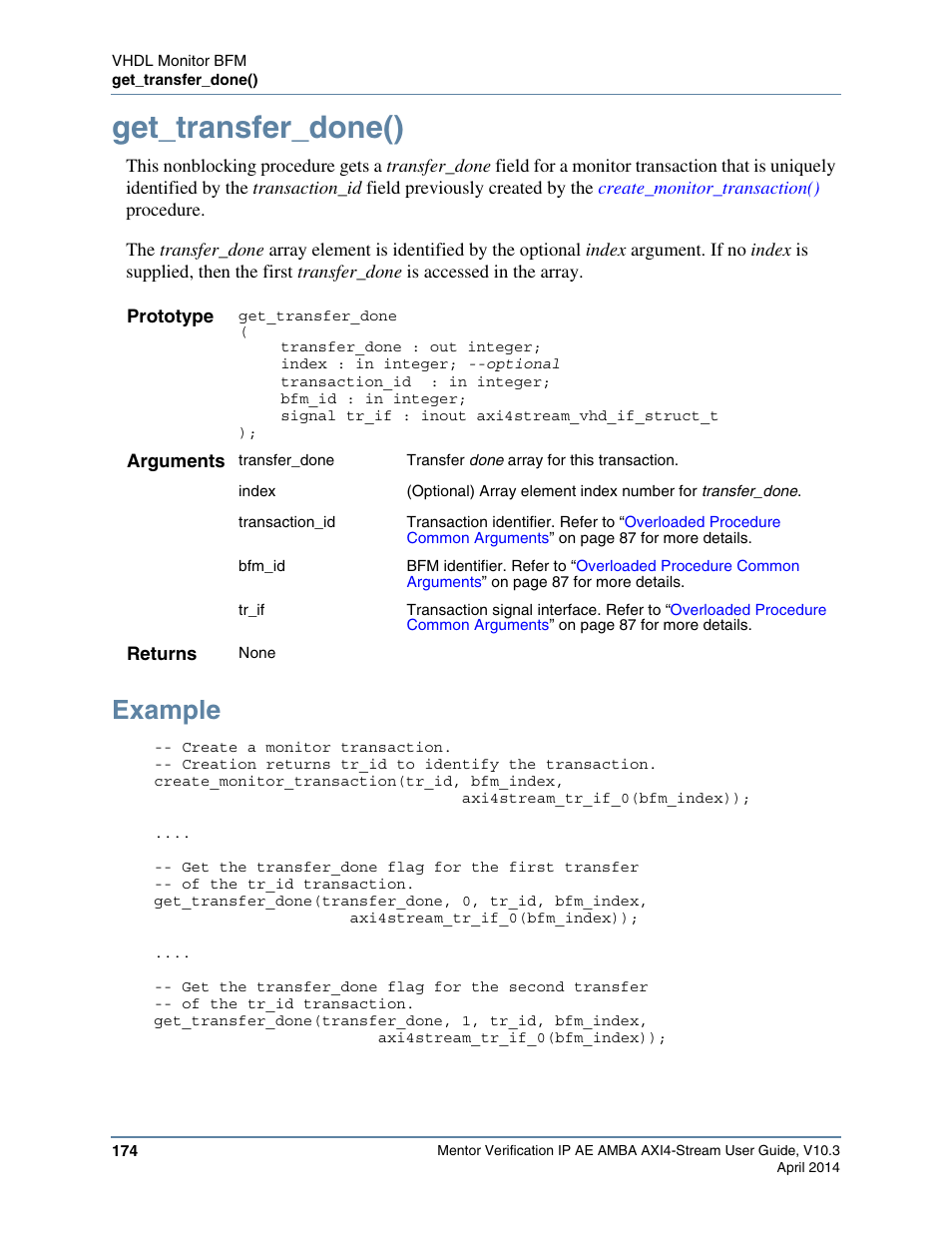 Get_transfer_done(), Example | Altera Mentor Verification IP Altera Edition AMBA AXI4-Stream User Manual | Page 174 / 231