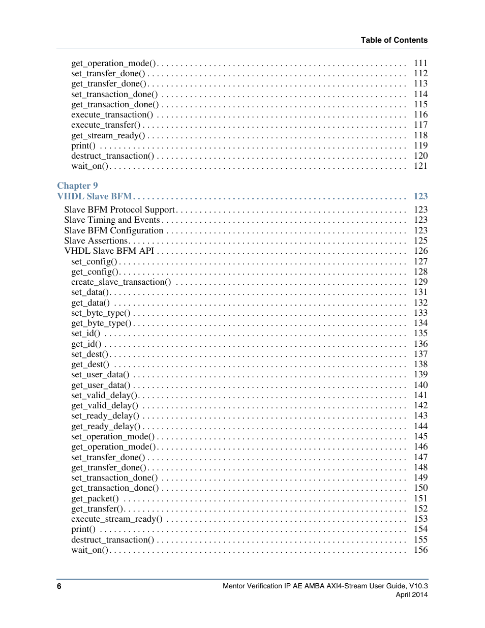 Altera Mentor Verification IP Altera Edition AMBA AXI4-Stream User Manual | Page 6 / 231