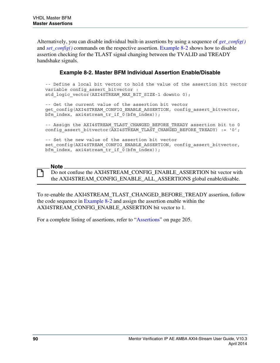 Altera Mentor Verification IP Altera Edition AMBA AXI4-Stream User Manual | Page 90 / 231