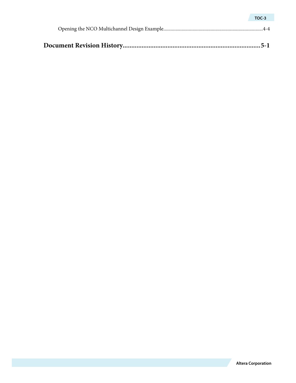 Document revision history -1 | Altera NCO MegaCore Function User Manual | Page 3 / 35
