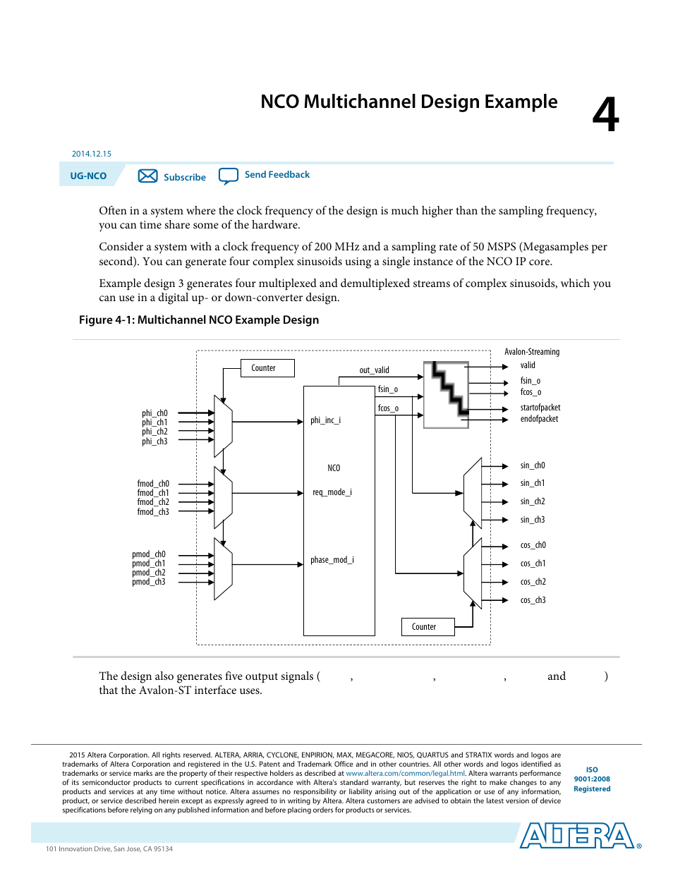 Nco multichannel design example, Nco multichannel design example -1 | Altera NCO MegaCore Function User Manual | Page 31 / 35