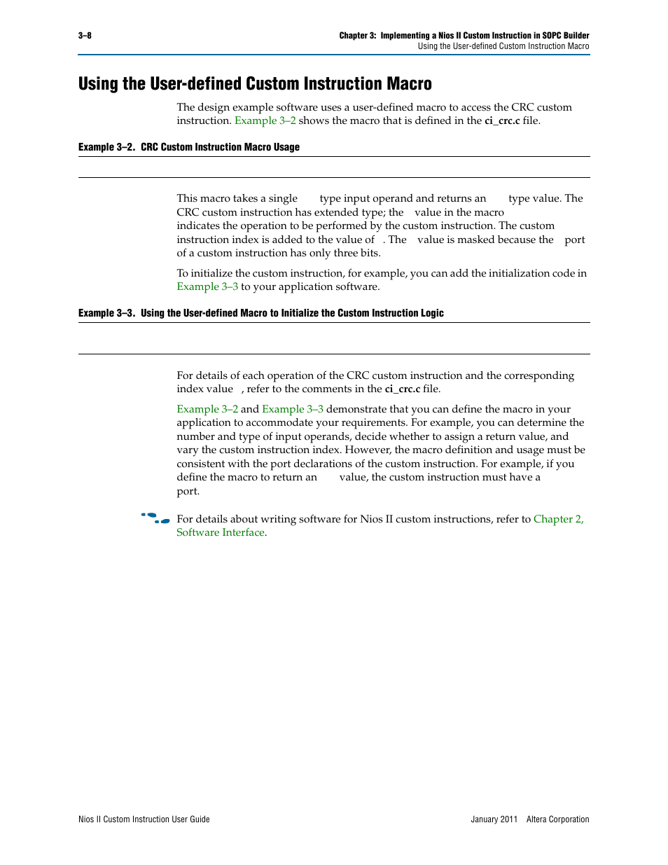 Using the user-defined custom instruction macro, Using the user-defined custom instruction macro –8 | Altera Nios II Custom User Manual | Page 30 / 50