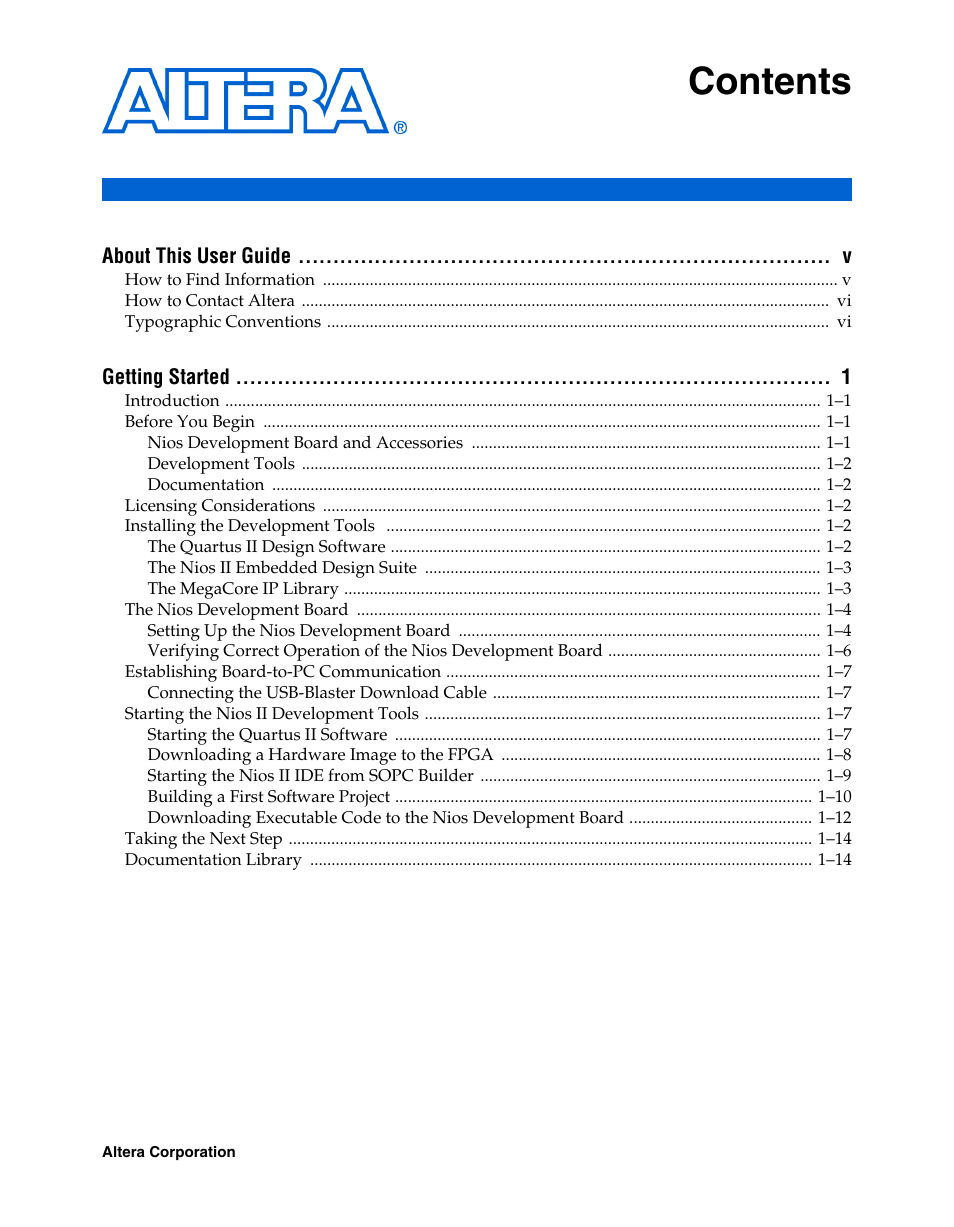 Altera Nios II User Manual | Page 3 / 22