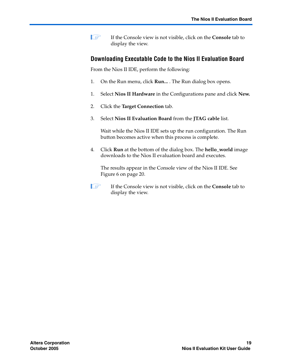 Altera Nios II User Manual | Page 19 / 22
