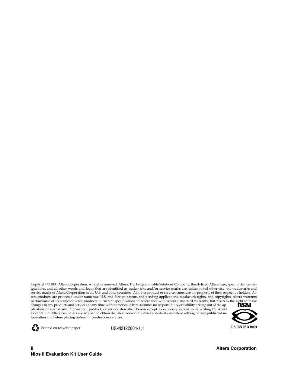 Altera Nios II User Manual | Page 2 / 22