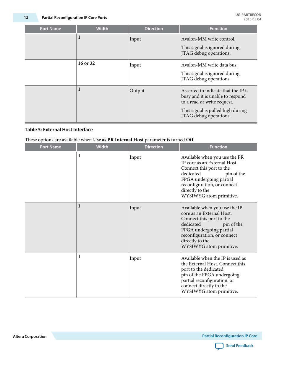 Altera Partial Reconfiguration IP Core User Manual | Page 12 / 27