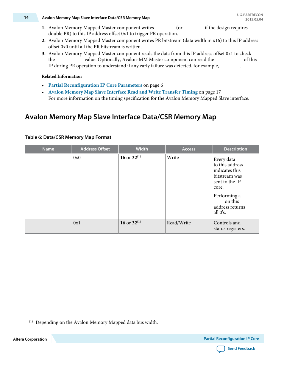 Altera Partial Reconfiguration IP Core User Manual | Page 14 / 27