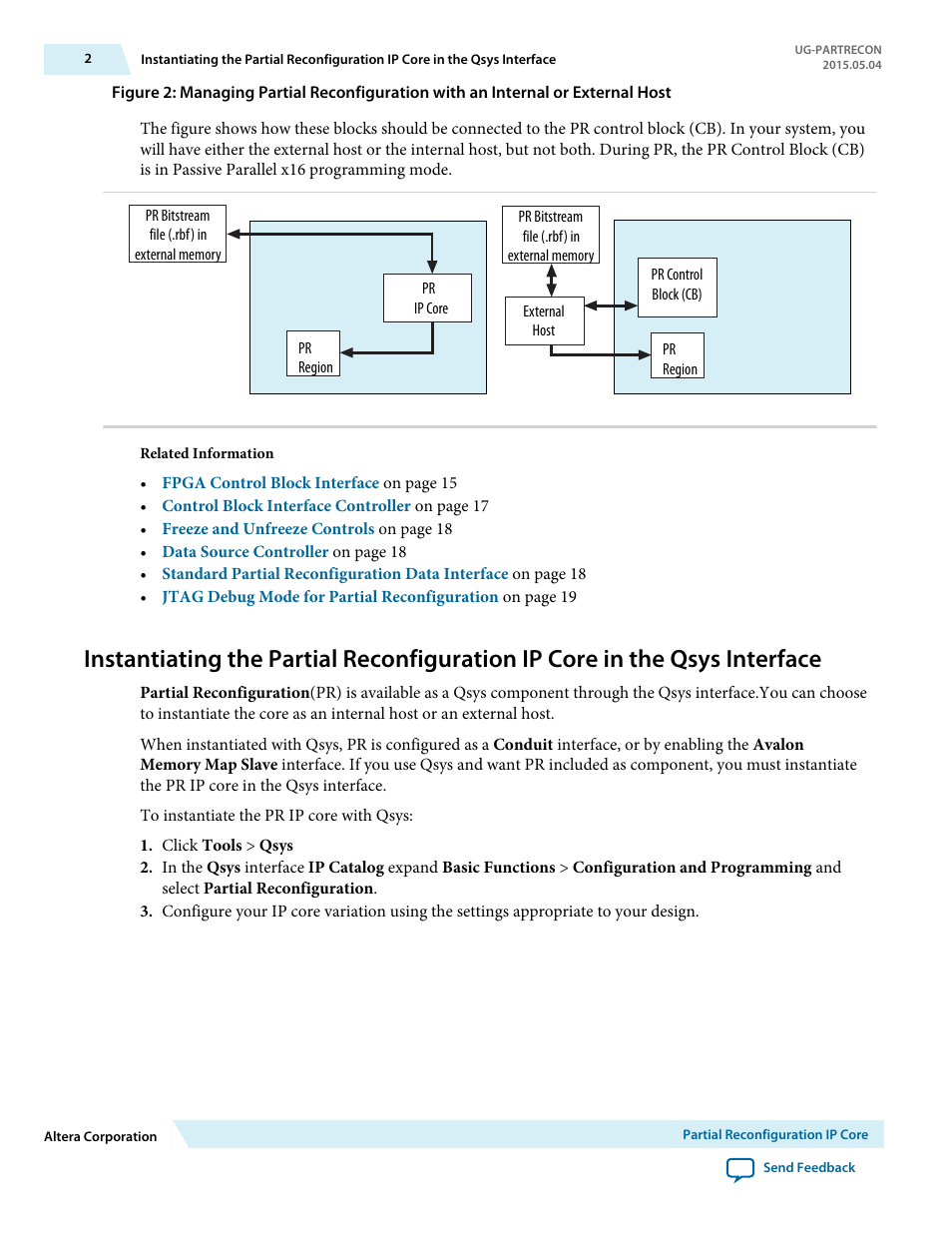 Altera Partial Reconfiguration IP Core User Manual | Page 2 / 27