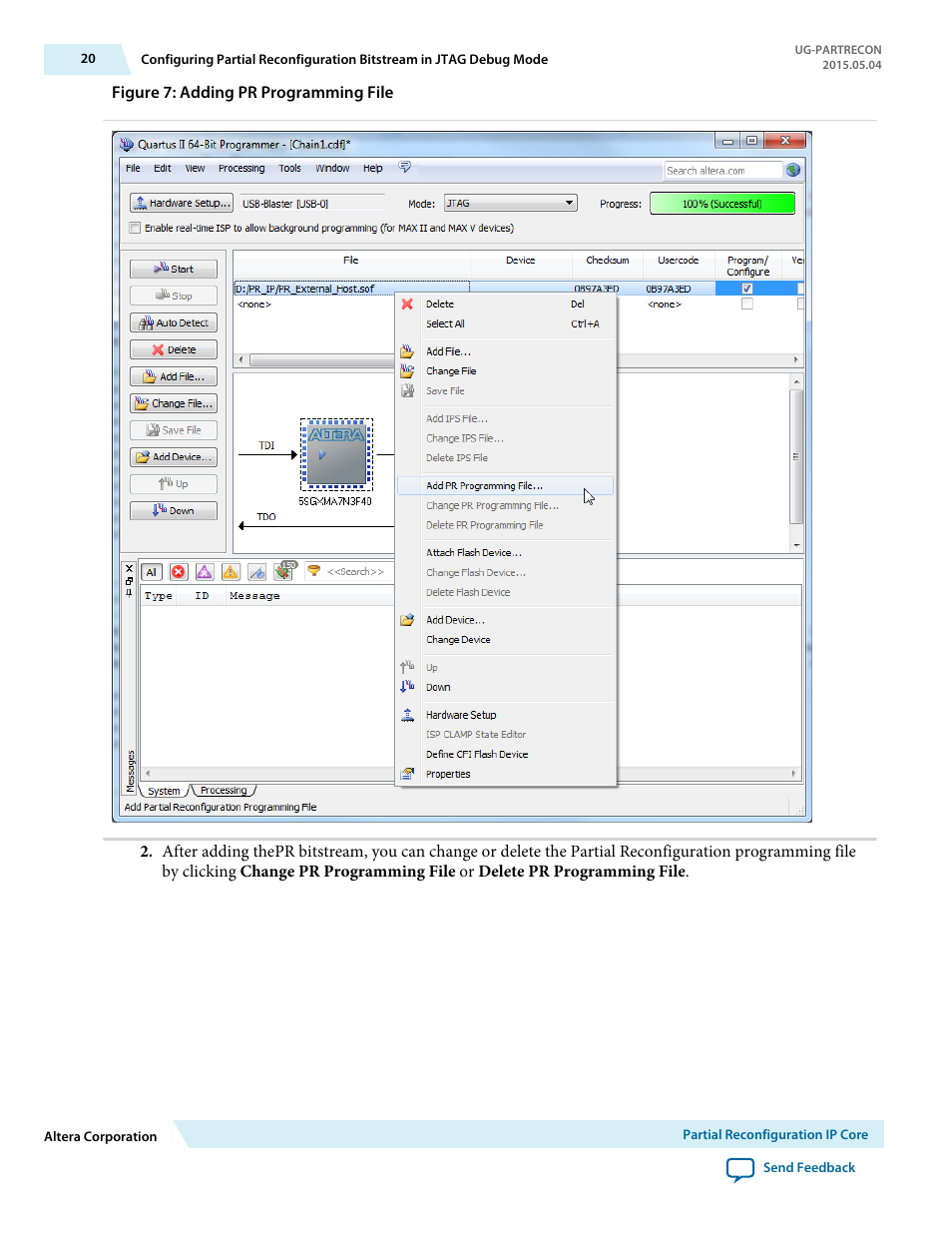 Altera Partial Reconfiguration IP Core User Manual | Page 20 / 27