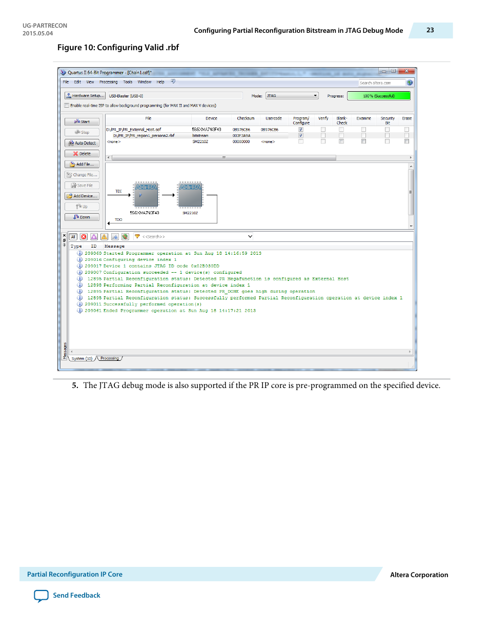 Altera Partial Reconfiguration IP Core User Manual | Page 23 / 27