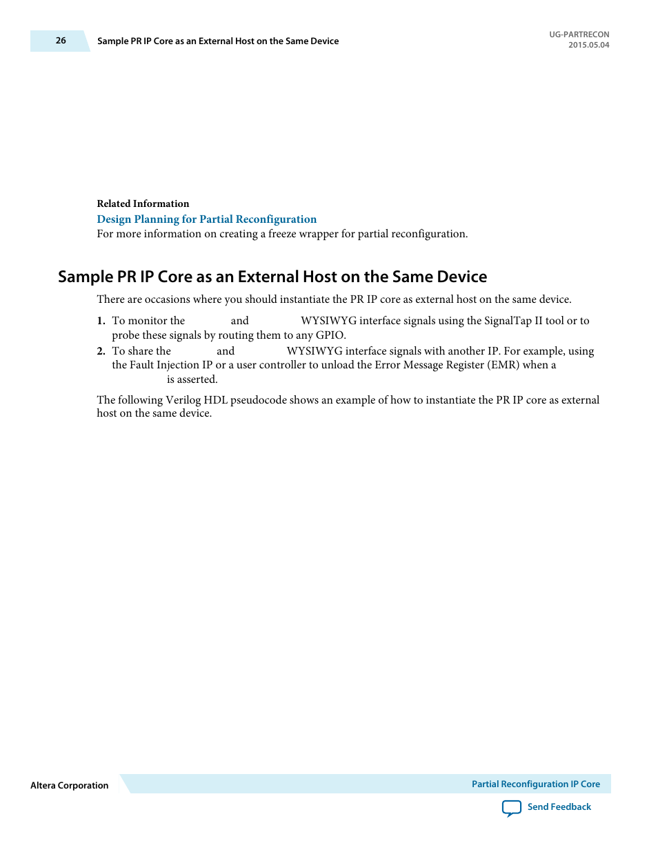 Altera Partial Reconfiguration IP Core User Manual | Page 26 / 27