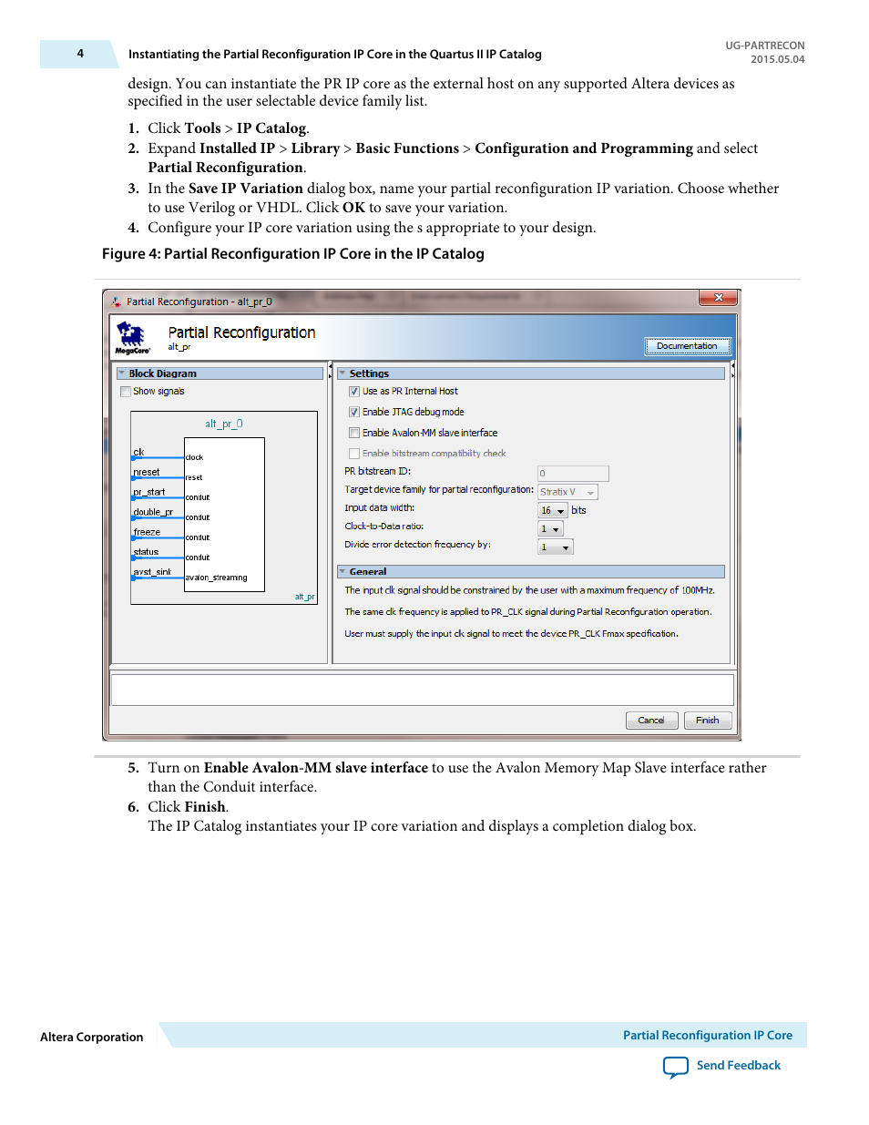 Altera Partial Reconfiguration IP Core User Manual | Page 4 / 27