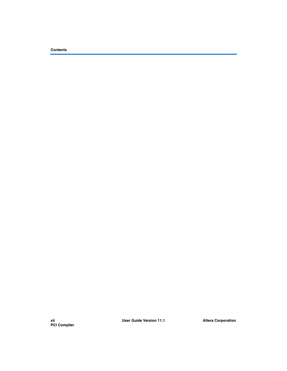 Altera PCI Compiler User Manual | Page 12 / 360
