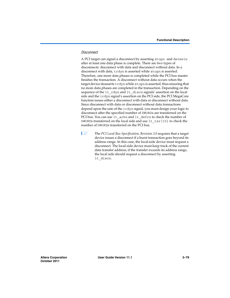 Disconnect | Altera PCI Compiler User Manual | Page 153 / 360