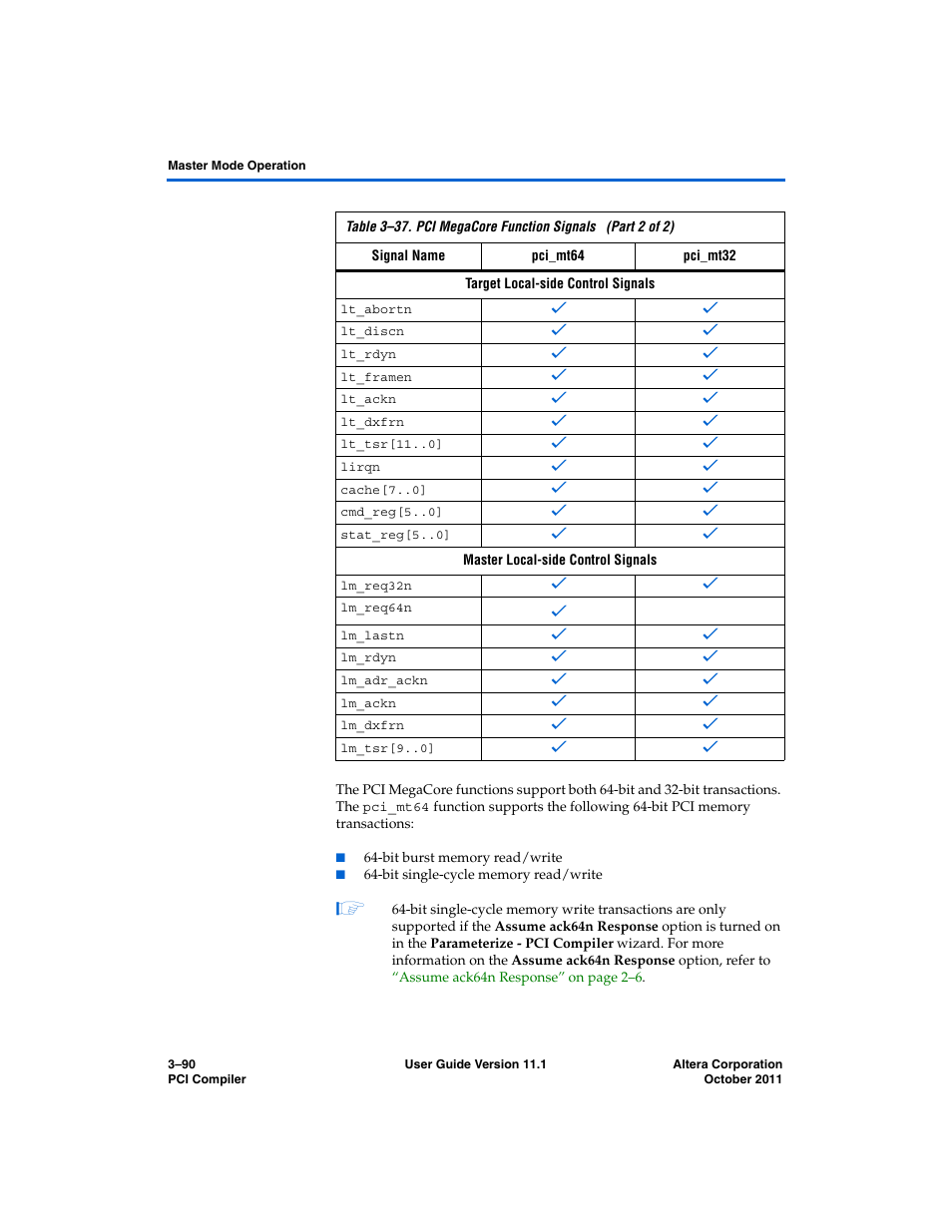 Altera PCI Compiler User Manual | Page 164 / 360